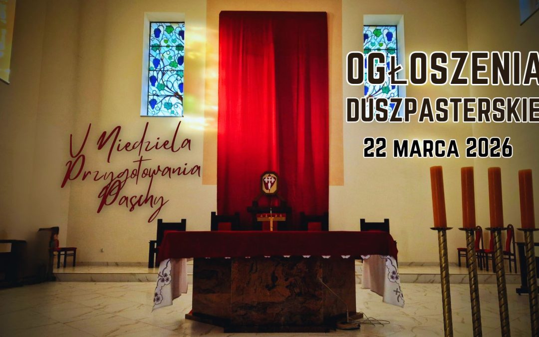 V NIEDZIELA Przygotowania Paschy